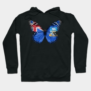 Falkland Islanders Flag  Butterfly - Gift for Falkland Islanders From Falkland Islands Hoodie